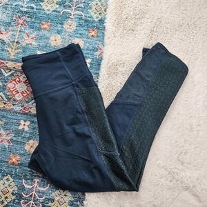 Athleta Blue Teal Pocket Leggings Small